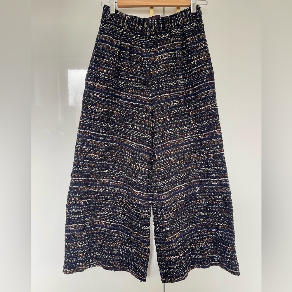 Talbot Runhof tweed cropped pants